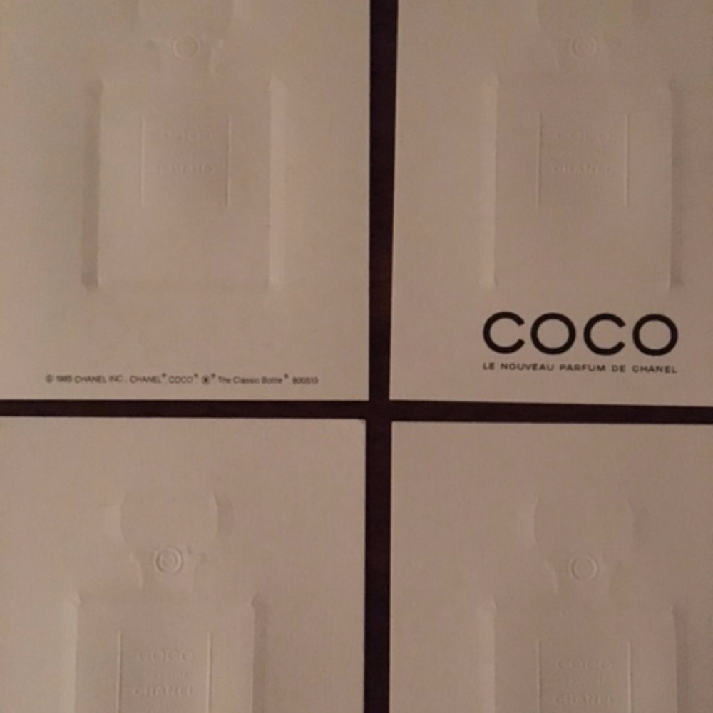 8 CHANEL  Vintage Embossed Card Stock Collectibles year 1985